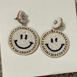 Smiley Face Beaded Earrings